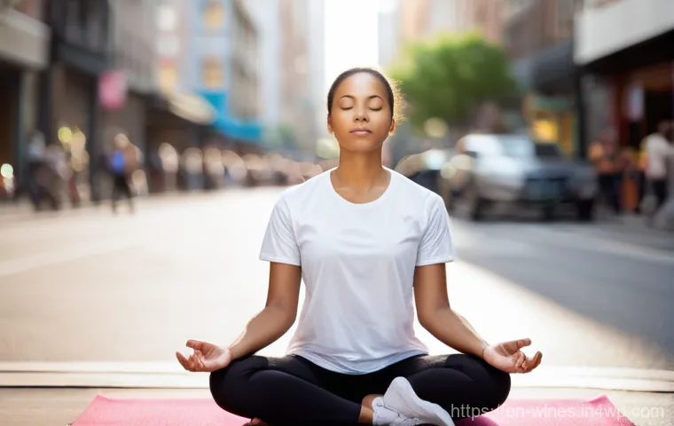 정신적 웰니스 증진을 위한 명상법 - **Prompt:** A diverse person, in their late 20s to early 30s, meditating peacefully amidst a softly ...