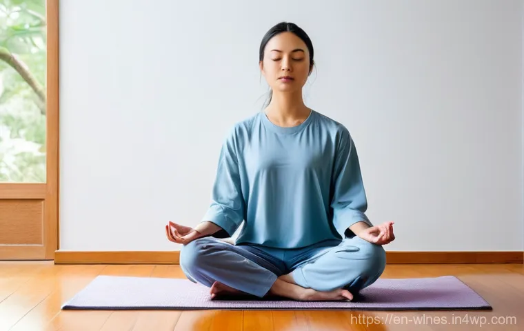 정신적 웰니스 증진을 위한 명상법 - **Prompt:** A diverse person, in their late 20s to early 30s, meditating peacefully amidst a softly ...